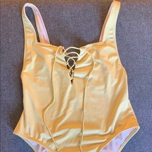 Pacsun Yellow Tie Up One Piece